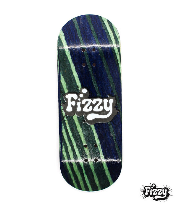 Fizzy blue - green fingerboard deck 34mm - Caramel Fingerboards - Fingerboard store