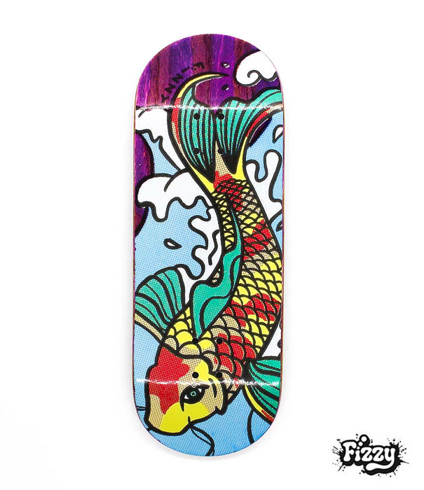 Fizzy lilac koi fingerboard deck 34mm - Caramel Fingerboards - Fingerboard store