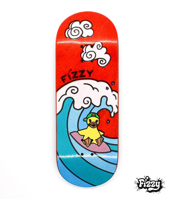 Fizzy orange surf duck fingerboard deck 34mm - Caramel Fingerboards - Fingerboard store