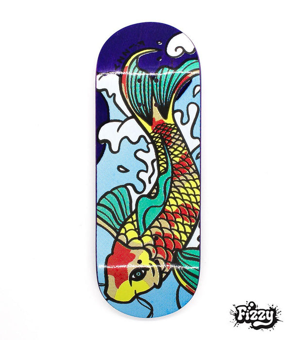 Fizzy purple koi fingerboard deck 34mm - Caramel Fingerboards - Fingerboard store