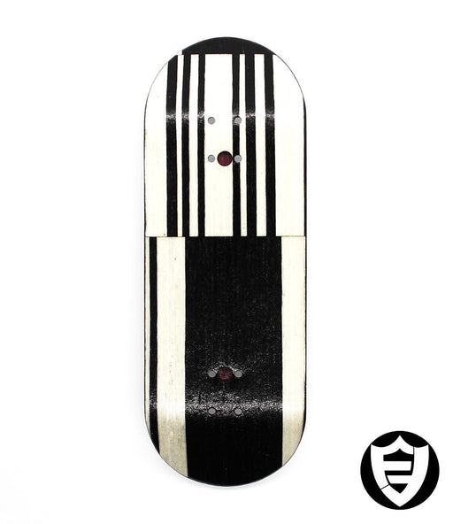 FlatFace G16 black and white deck premium 33.6mm - Caramel Fingerboards - Fingerboard store