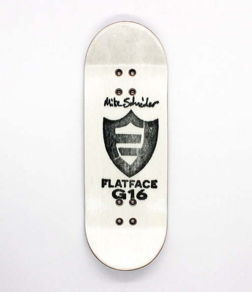 FlatFace G16 black and white deck premium 33.6mm - Caramel Fingerboards - Fingerboard store