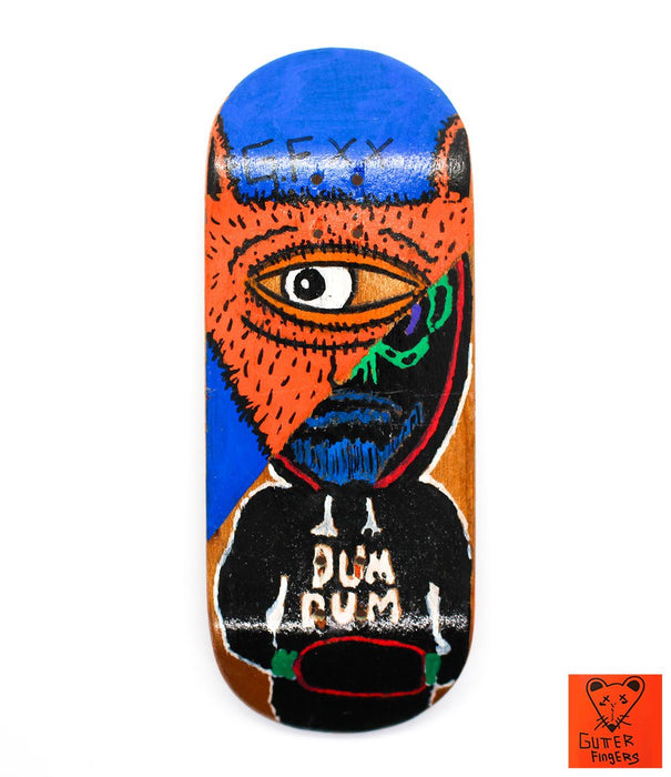 Gutter dum dum fingerboard deck 35.5mm - Caramel Fingerboards - Fingerboard store