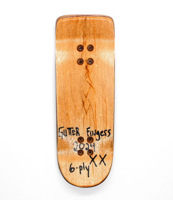 Gutter eyes fingerboard deck 32.5mm - Caramel Fingerboards - Fingerboard store