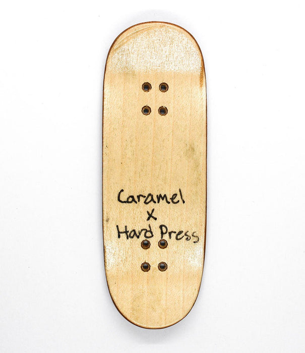 Hard Press x Caramel recycled deck 32.5mm - Caramel Fingerboards - Fingerboard store