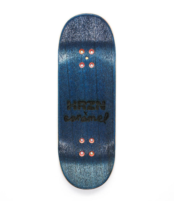 Horizon x Caramel gray blue dagger deck 32mm - Caramel Fingerboards - Fingerboard store