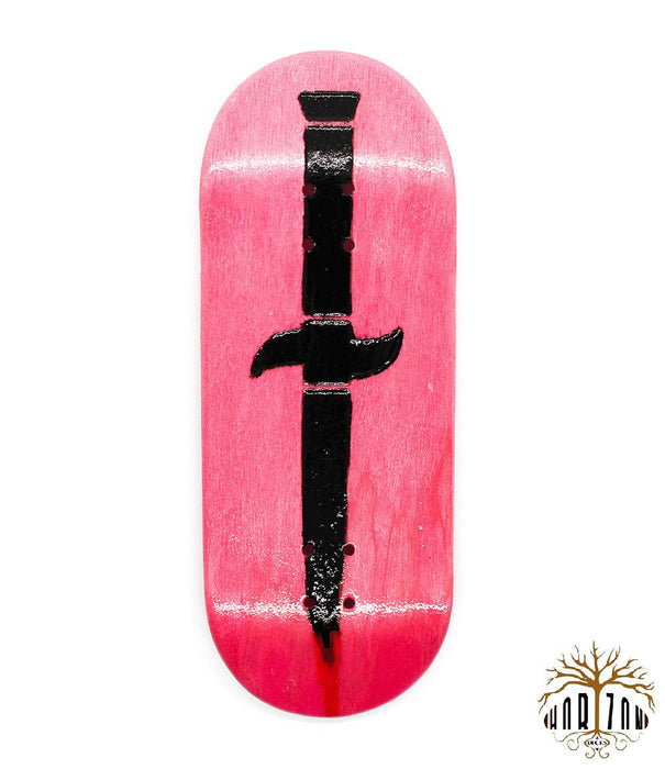 Horizon x Caramel pink dagger deck 35mm - Caramel Fingerboards - Fingerboard store