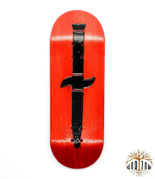 Horizon x Caramel red dagger deck 32mm - Caramel Fingerboards - Fingerboard store