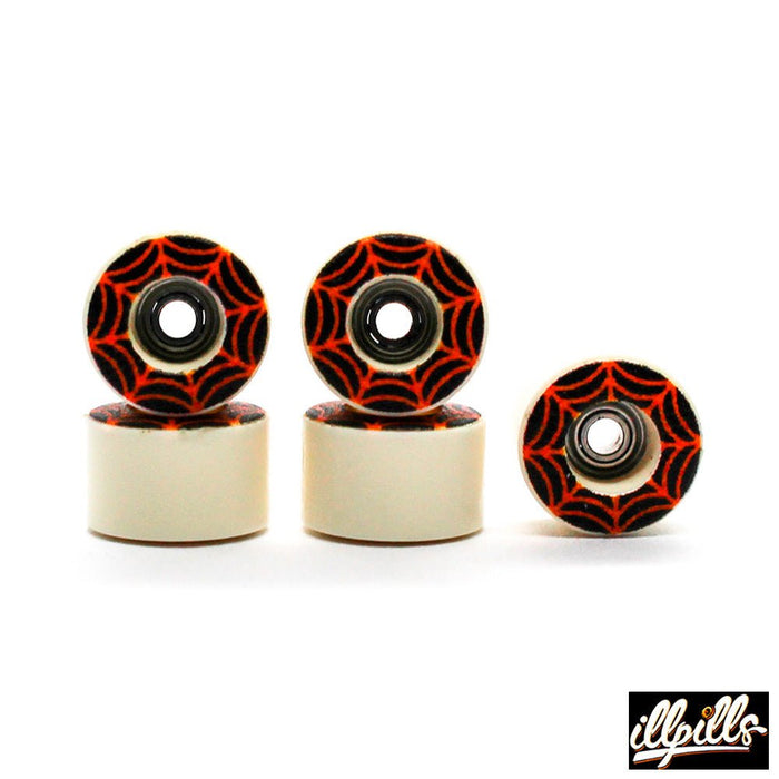 Illpills x Caramel spider web fingerboard wheels 7.5mm - Caramel Fingerboards - Fingerboard store