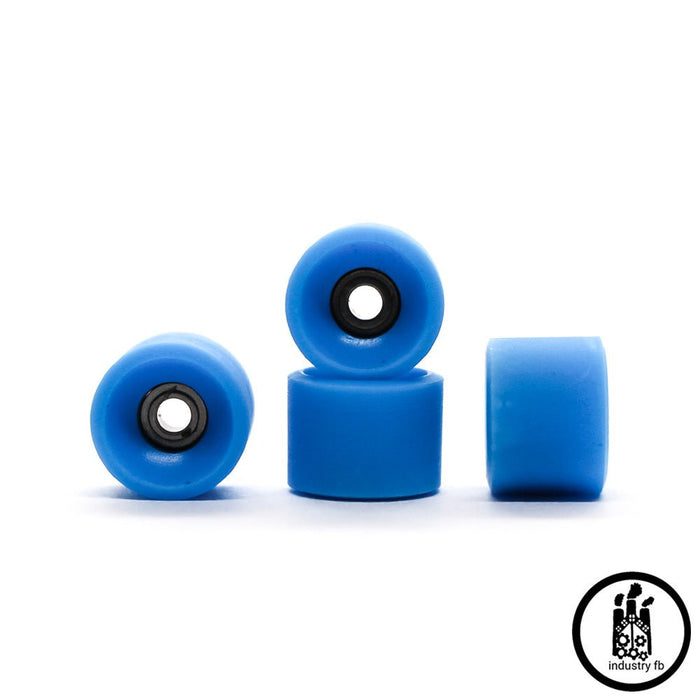 Industry blue fingerboard wheels 6.7mm 70D - Caramel Fingerboards - Fingerboard store