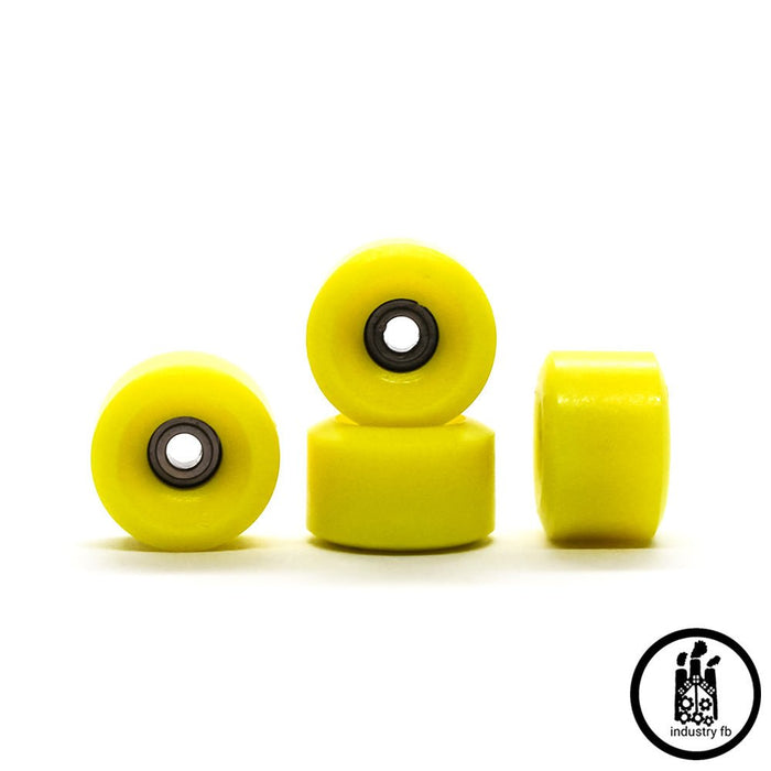 Industry yellow fingerboard wheels 8mm 70D - Caramel Fingerboards - Fingerboard store