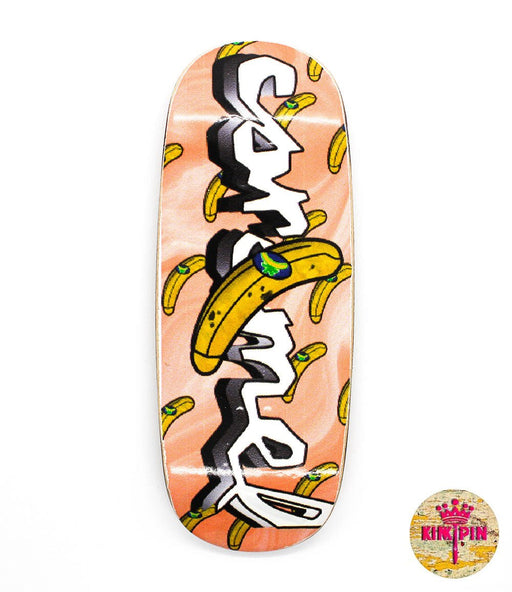 Kinkpin x Caramel banana fingerboard deck 34mm - Caramel Fingerboards - Fingerboard store