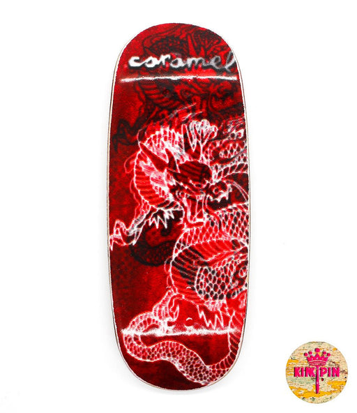 Kinkpin x Caramel dragon fingerboard deck 34mm - Caramel Fingerboards - Fingerboard store