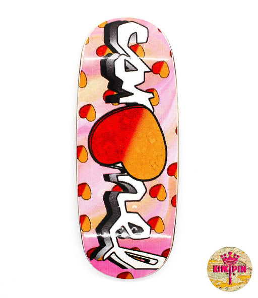 Kinkpin x Caramel sweet heart fingerboard deck 34mm - Caramel Fingerboards - Fingerboard store