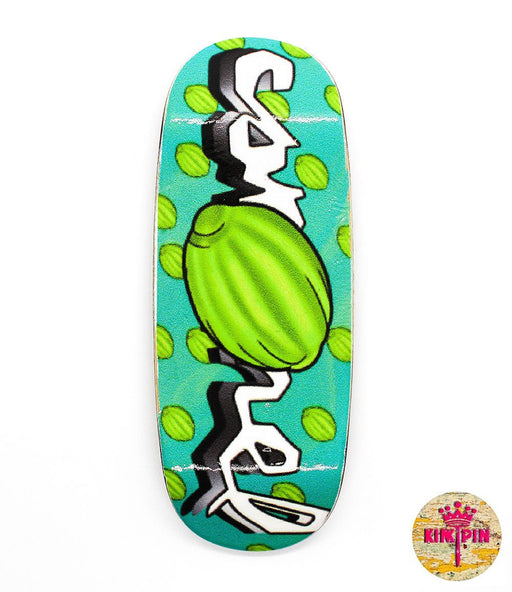 Kinkpin x Caramel watermelon gum fingerboard deck 34mm - Caramel Fingerboards - Fingerboard store