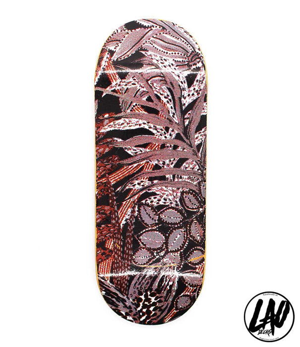 Lao leaves RIP relief fingerboard deck 34mm - Caramel Fingerboards - Fingerboard store