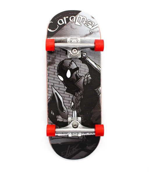 Lao x Caramel spider man complete fingerboard 34mm - Caramel Fingerboards - Fingerboard store