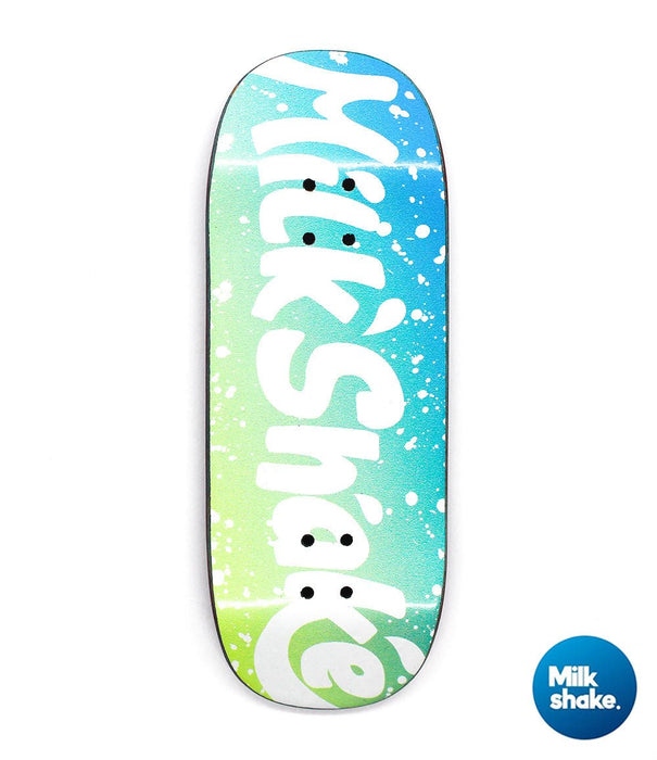 Milkshake classic blue/green fingerboard deck 34mm - Caramel Fingerboards - Fingerboard store