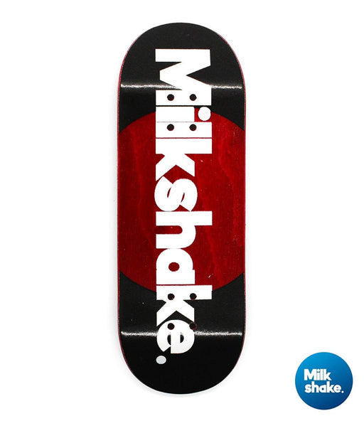 Milkshake red/black logo fingerboard deck 32mm - Caramel Fingerboards - Fingerboard store