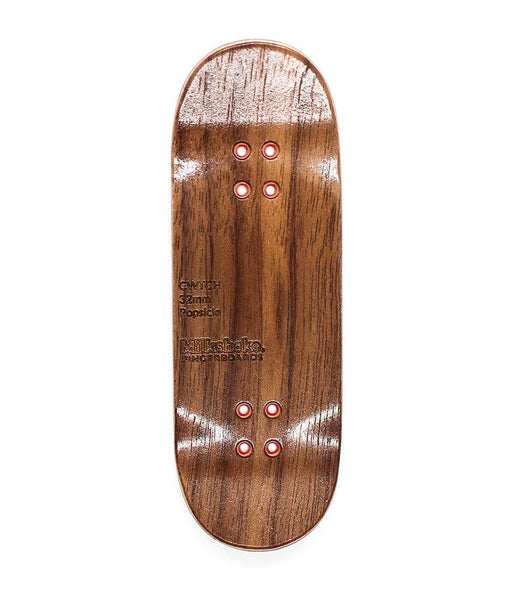 Milkshake silver baked fingerboard deck 32mm - Caramel Fingerboards - Fingerboard store