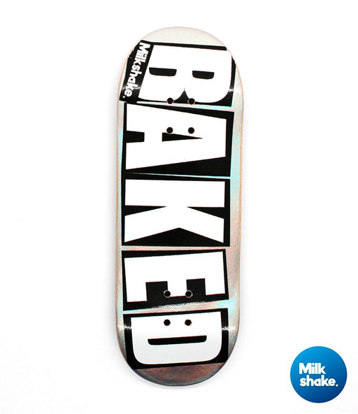 Milkshake silver baked fingerboard deck 32mm - Caramel Fingerboards - Fingerboard store