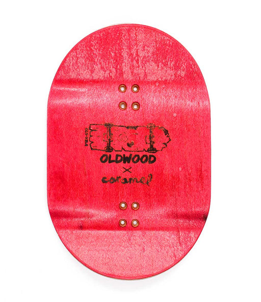 Oldwood x Caramel fuchsia fingerboard deck 70mm - Caramel Fingerboards - Fingerboard store