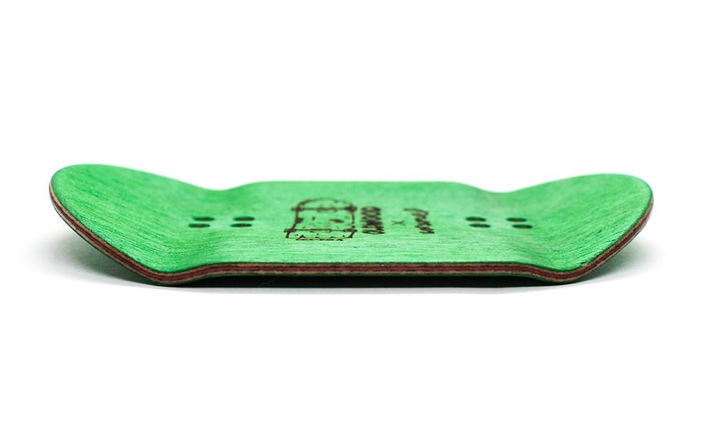 Oldwood x Caramel green fingerboard deck 70mm - Caramel Fingerboards - Fingerboard store