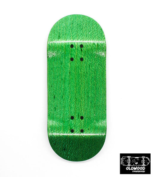 Oldwood x Caramel green mini deck 34mm - Caramel Fingerboards - Fingerboard store