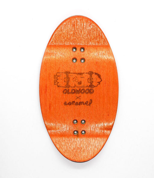 Oldwood x Caramel orange egg deck 50mm - Caramel Fingerboards - Fingerboard store