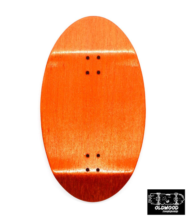 Oldwood x Caramel orange egg deck 50mm - Caramel Fingerboards - Fingerboard store