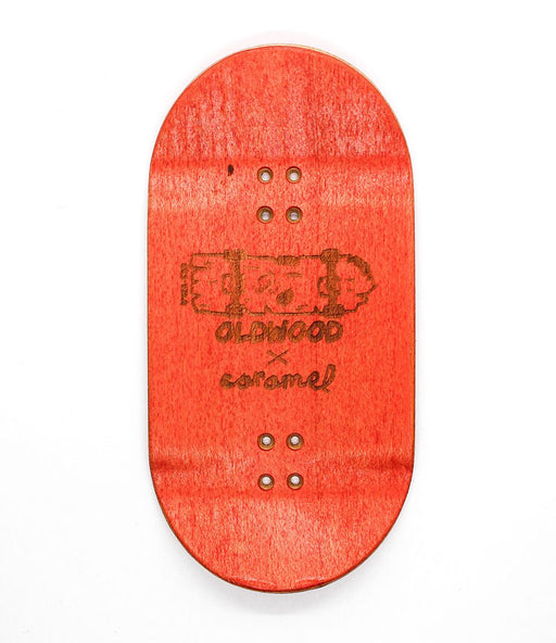 Oldwood x Caramel orange fingerboard deck 50mm - Caramel Fingerboards - Fingerboard store