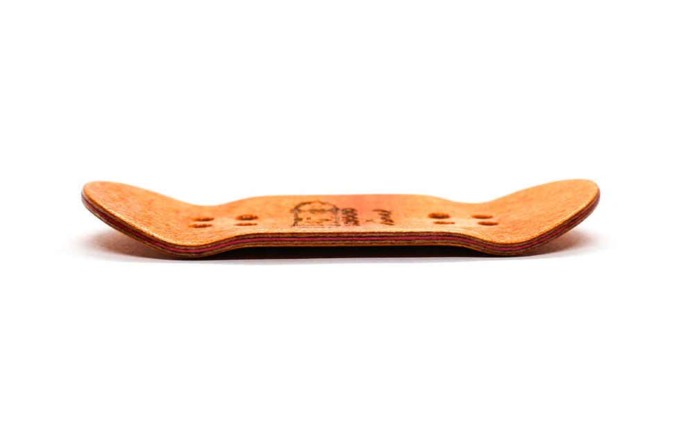 Oldwood x Caramel orange mini deck 34mm - Caramel Fingerboards - Fingerboard store