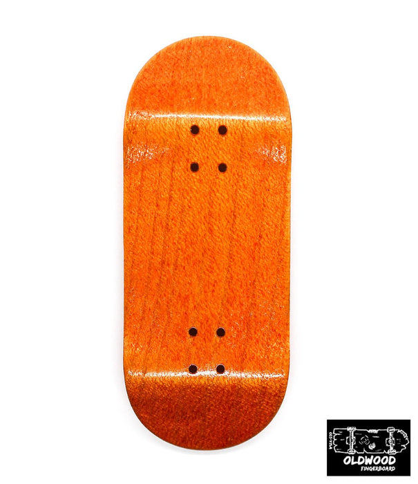 Oldwood x Caramel orange mini deck 34mm - Caramel Fingerboards - Fingerboard store