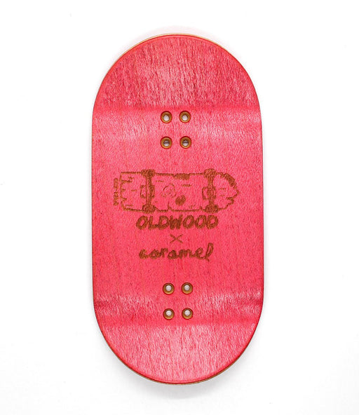 Oldwood x Caramel pink fingerboard deck 50mm - Caramel Fingerboards - Fingerboard store