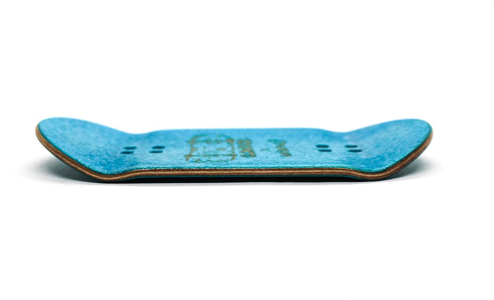 Oldwood x Caramel turquoise fingerboard deck 50mm - Caramel Fingerboards - Fingerboard store