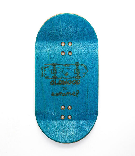 Oldwood x Caramel turquoise fingerboard deck 50mm - Caramel Fingerboards - Fingerboard store