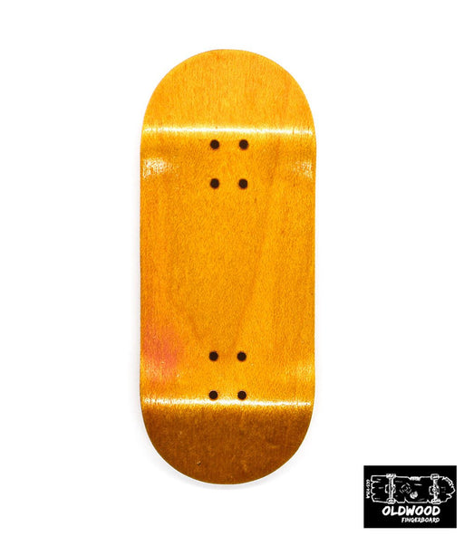 Oldwood x Caramel yellow mini deck 34mm - Caramel Fingerboards - Fingerboard store