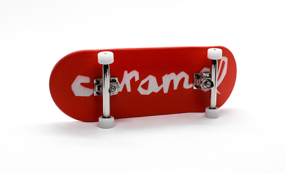 Red cheap complete fingerboard 34mm - Caramel Fingerboards - Fingerboard store