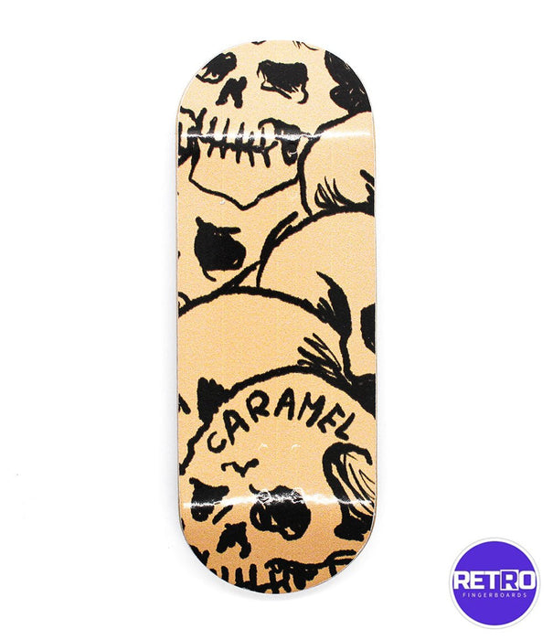 Retro x Caramel skulls fingerboard deck 33.5mm - Caramel Fingerboards - Fingerboard store