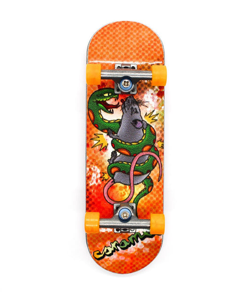 Retro x Caramel snake complete fingerboard 29mm - Caramel Fingerboards - Fingerboard store