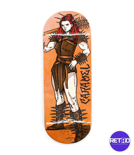 Retro x Caramel warrior woman fingerboard deck 33.5mm - Caramel Fingerboards - Fingerboard store