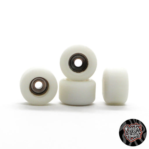 Rooster Elements white resin wheels 7mm - Caramel Fingerboards - Fingerboard store