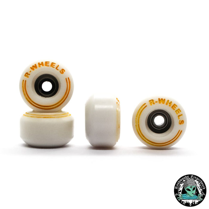 Rushwoods yellow R - wheels 8mm - Caramel Fingerboards - Fingerboard store