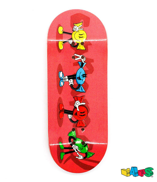 Vals x Caramel red candies fingerboard deck - Caramel Fingerboards - Fingerboard store