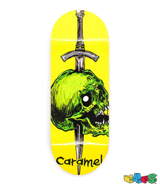 Vals x Caramel skull fingerboard deck 33mm - Caramel Fingerboards - Fingerboard store