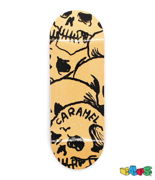 Vals x Caramel skulls fingerboard deck 32mm - Caramel Fingerboards - Fingerboard store