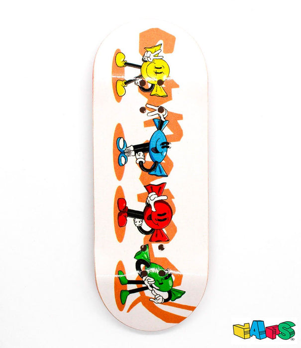 Vals x Caramel white candies fingerboard deck - Caramel Fingerboards - Fingerboard store