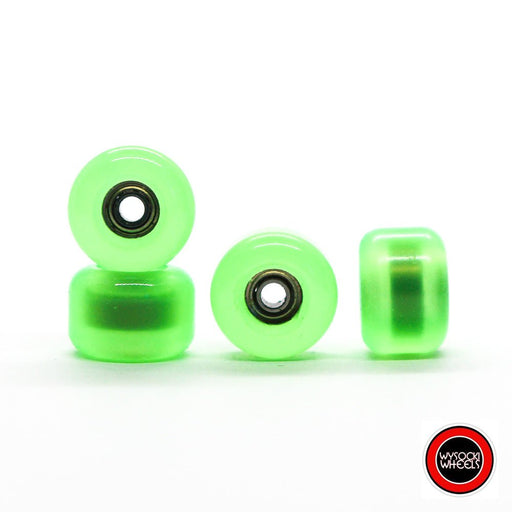 Wysocki green basic wheels 7.3mm - Caramel Fingerboards - Fingerboard store