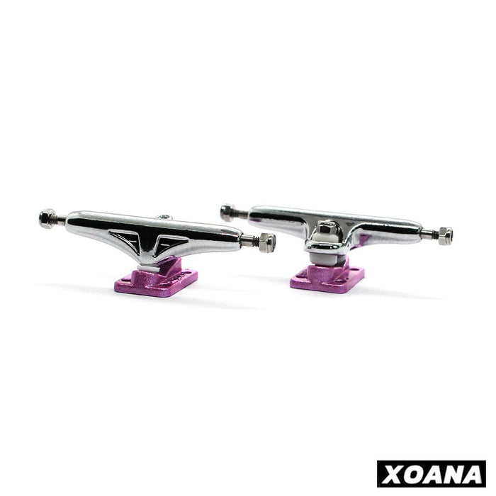 Xoana silver/clear purple fingerboard trucks 33mm - Caramel Fingerboards - Fingerboard store