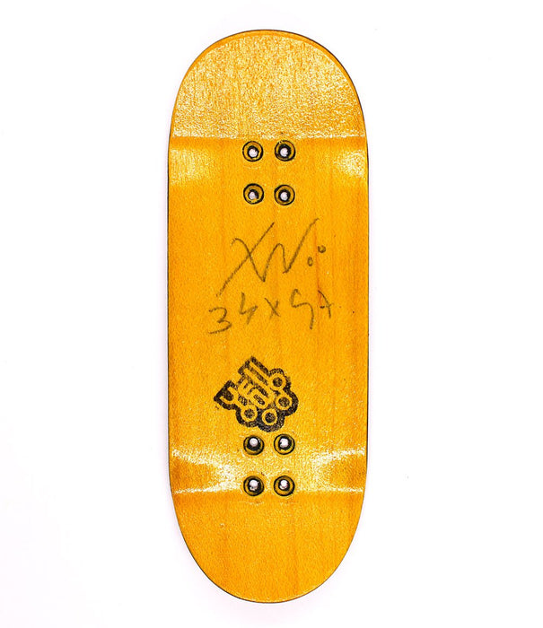 Blockchain Yellowood deck 34mm - CARAMEL FINGERBOARDS